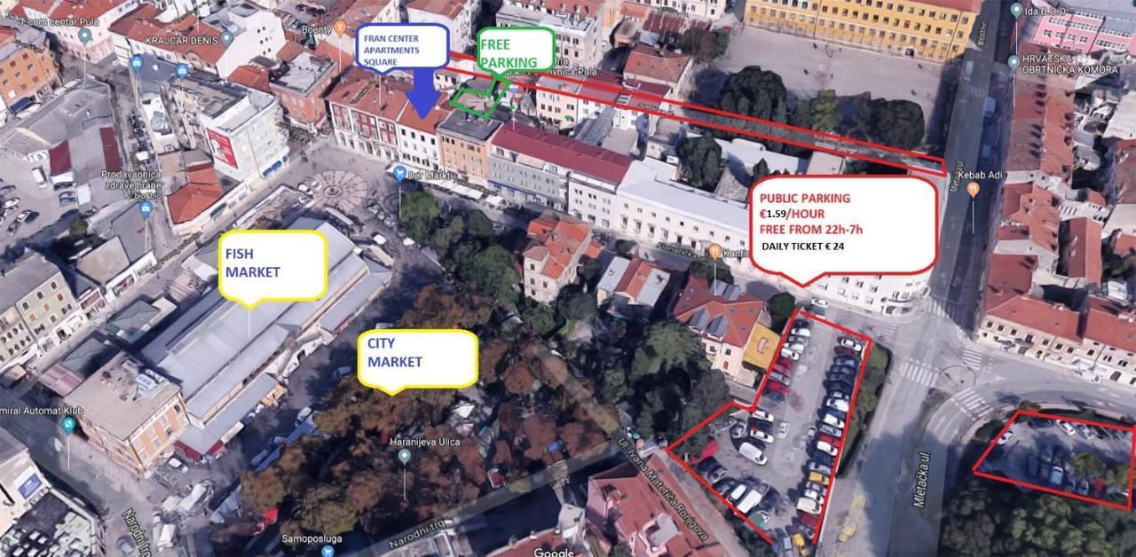 Fran Center Apartments Pula Exteriér fotografie